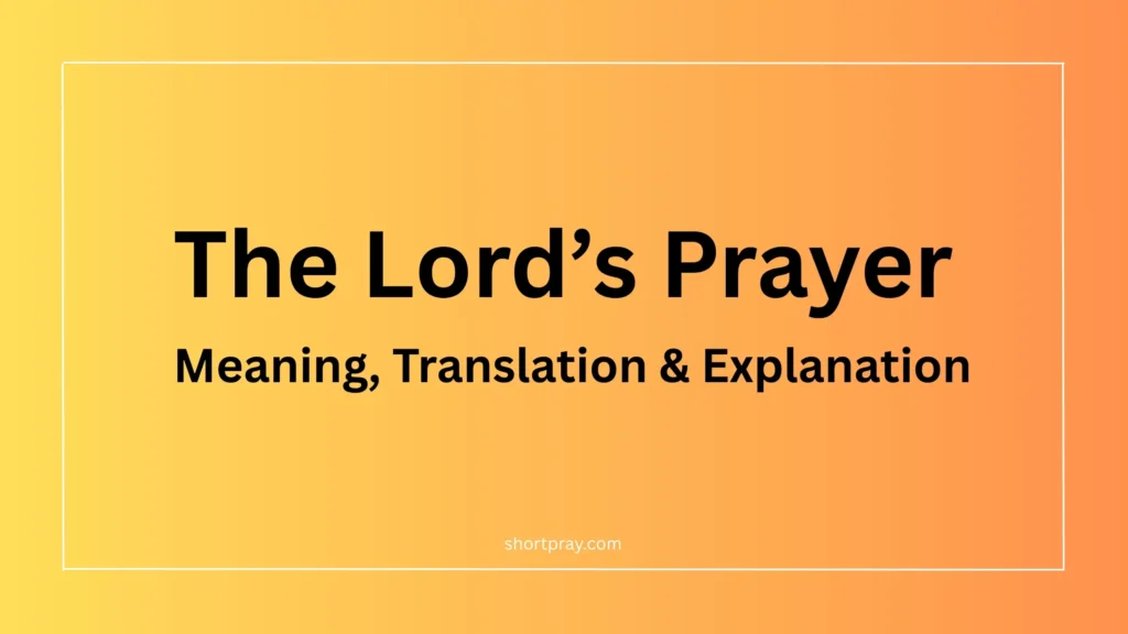 the lord’s prayer