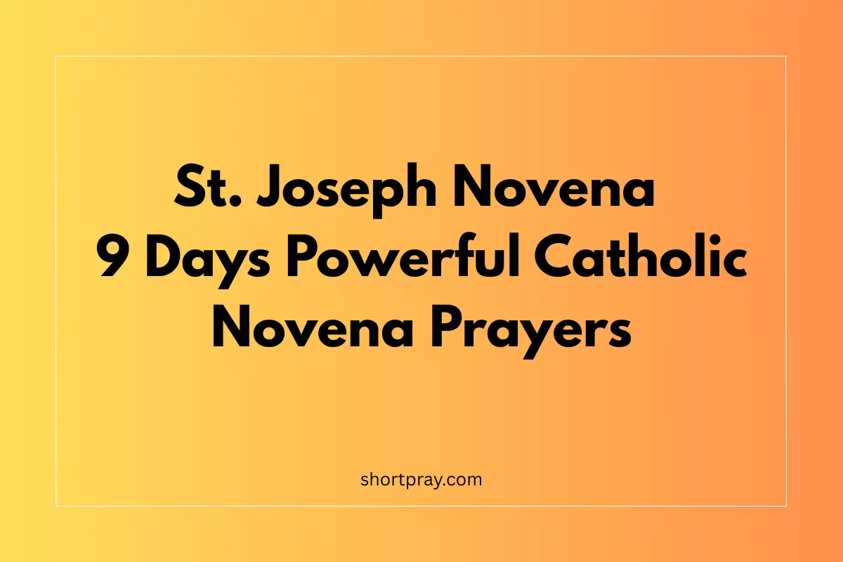 St Joseph Novena
