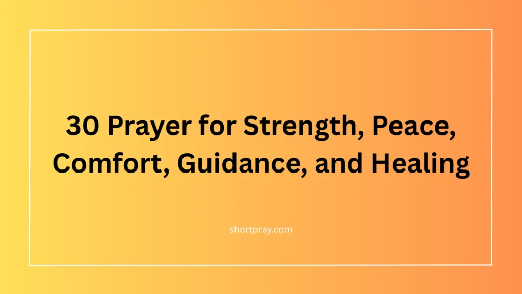 Prayer for Strength