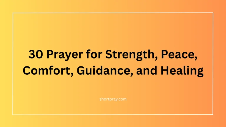 Prayer for Strength