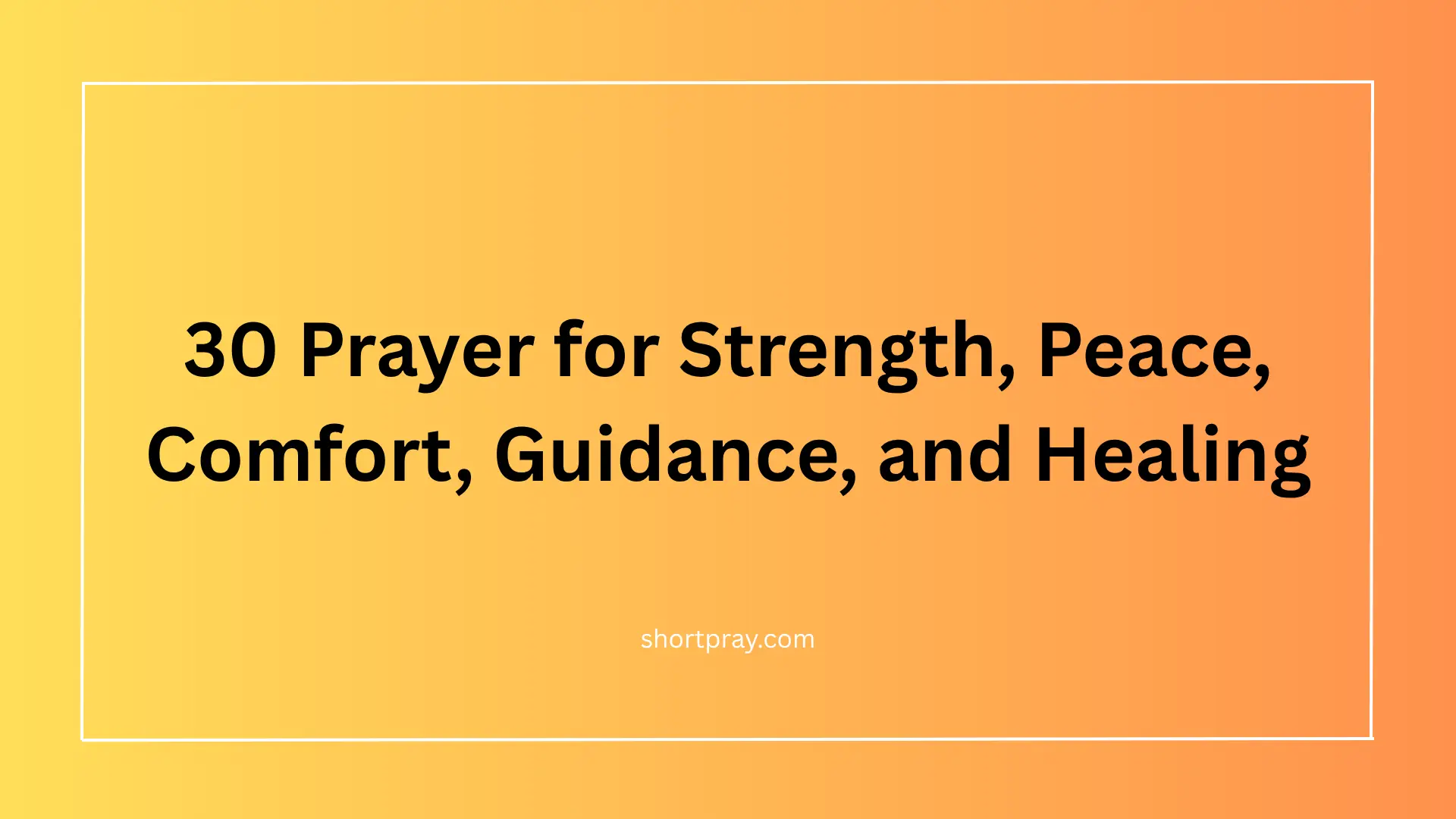 Prayer for Strength